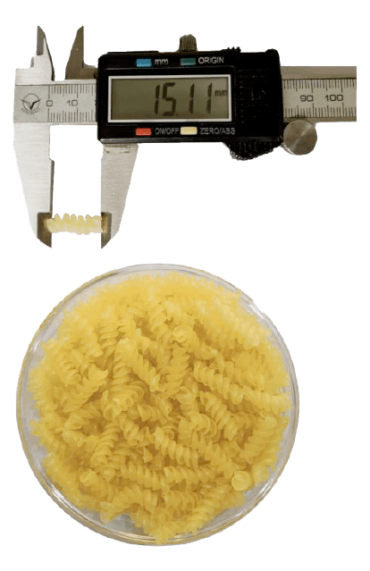 Instant Pasta before adding hot water