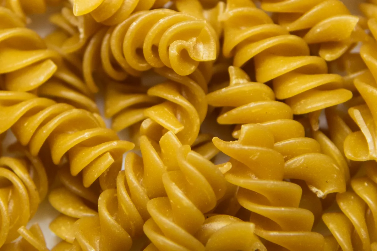Multigrain fusilli, close up
