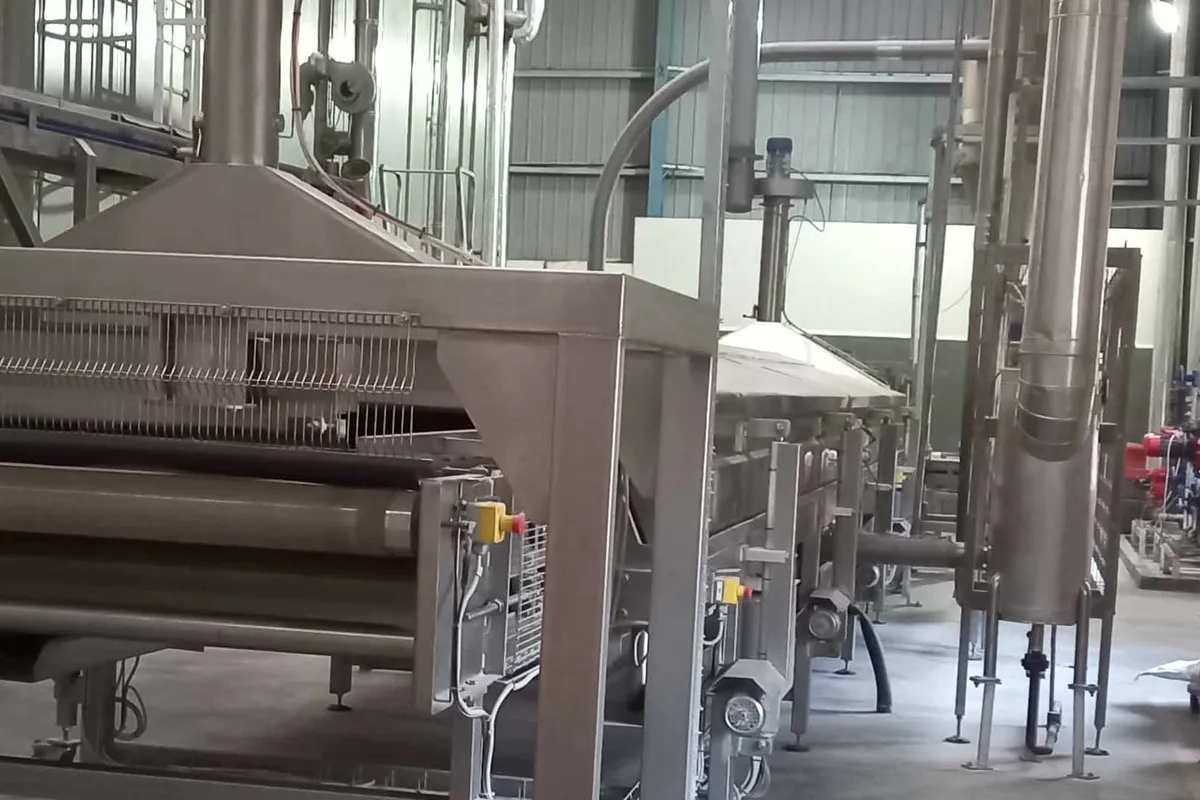 Steam cooker line for instant pasta at Zippy's Jaspur plant