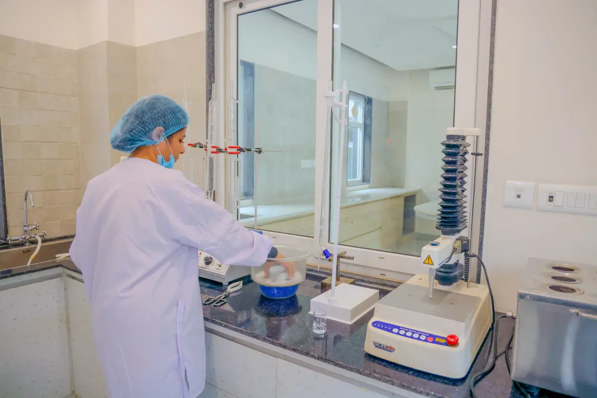 QA analyst testing chaap samples in Zippy's lab